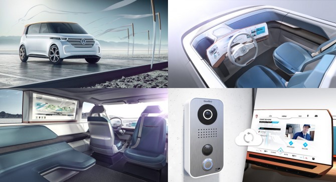 폭스바겐은 자동차에서 스마트 가전을 제어하는 기술을 제시했다. 파트너는 LG전자다. - Volkswagen 제공